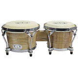 GP Percussion B2 Pro-Series Tunable Bongos 6 & 7 Inch (Clear Finish, Hickory)