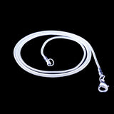 Snake Chain Necklace White Brightening 24pcs 925 Silver Plated 1.2mm DIY Shining Link with