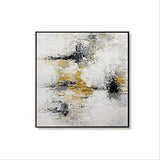 HHBB 100%hand Painted Abstract Textured Oil Painting On Canvas Art Modern Abstract Wall Art Picture For Living Room Home Decor Unframed 50cmx50cm B