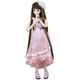 Pink Butterfly BJD Doll 1/3 Dolls 22inch 56cm 19 Joint Ball Jointed Dolls Toy Clothes + Doll + Accesssories Full Set