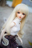 High Temperature Synthetic Fiber Long Curly Hair Wig for 1/4 BJD SD Doll