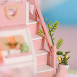 Toy DIY Cottage Villa Handmade Small House Model Assembled Creative Birthday Gift Boy and Girl Art House Creative Gift, 3D Three-Dimensional Assembled Model Toy Display Props