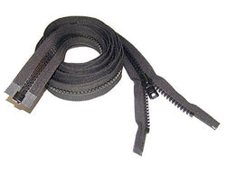 Zipper 60" Inch YKK, Black, #10, Seperating Zipper, Double Metal Slider, Boat Canvas
