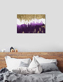 The Oliver Gal Artist Co. Abstract Wall Art Canvas Prints 'Adore Amethyst' Home Décor, 45" x 30", Gold, Purple