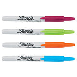 Sharpie Permanent Markers, Retractable Fine Tip - Assorted Fun Colours, Pack Of 4
