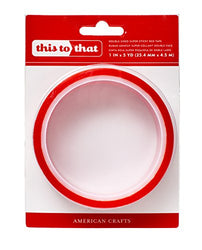 American Crafts This To That Double-Sided Super Sticky Tape, 1 by 5-Yard, Red