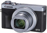 Canon PowerShot G7 X Mark III Camera w/ 1 Inch Sensor & 4k Video - Wi-Fi & Bluetooth Enabled (Silver) & LED Video Light, 64GB Transcend Memory Card, Extra Battery + Commander Optics Accessory Bundle