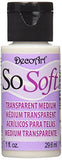 DecoArt DSF1-26 SoSoft Fabric Acrylics Paint, 1-Ounce, Transparent Medium
