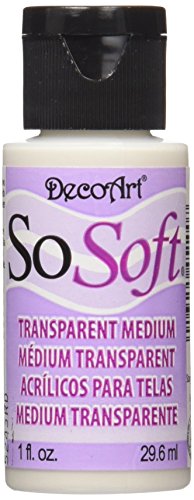 DecoArt DSF1-26 SoSoft Fabric Acrylics Paint, 1-Ounce, Transparent Medium