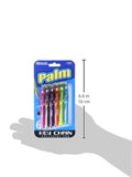 BAZIC Palm Mini Ballpoint Pen with Key Ring (Assorted Colors. 6/Pack)