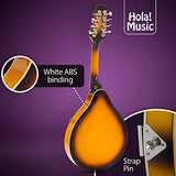 Hola! Music A Style Mandolin Instrument with Adjustable Truss-Rod Model HM-3TS, Glossy Sunburst Finish