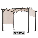 MASTERCANOPY 17.4x7.4 Pergola Replacement Canopy Cover for #L-PG080PST Beige