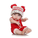 Minidiva Reborn Baby Doll RB077, 100% Alive Handmade Full Soft Silicone 11" /27cm Lifelike Newborn Doll Girl for Children