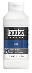 Reeves Liquitex Professional White Gesso Surface Prep Medium, 8-oz