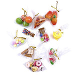 10sets of 1:12 Cute Miniature Dollhouse Food Lollipop Glass Bottle Toast Macaron Bread Donut Kitchen Accessories Decoration Lovely Mini Fruit Mold Simulation DIY Play Toy for Decoration (10 styles)