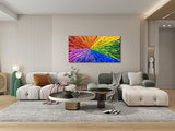 Yika Art Canvas Paintings, Abstract Wall Art Thick Texture Modern Gorgeous Abstract Oil Painting Imitation Oil Handicrafts Artwork - Light and Darkness Ready to Hang for Living Room Office 24x48 Inch
