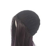 BJD Doll Wig Heat Resistant Fiber Long Deep Wave Curly Ombre Black Light Purple Doll Hair BJD Doll Wig for 1/3 BJD SD Wig