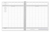 BookFactory Income & Expense Journal/Income and Expenses Tracking Ledger/LogBook 108 Pages - 8.5" x 11" Wire-O (LOG-108-7CW-PP-(IncomeExpense)-BX)