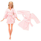 BARWA Doll Christmas Accessory Plaid Sleeping Bag Pink Pajamas for 11.5 inch Doll Xmas Gift