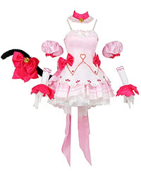 Miccostumes x akuoart Womens Mew Mew Cosplay Costume Puffy Dress with Flounce Tail Ears (Small, Pink)