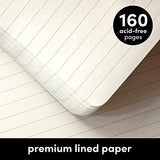 PAPERAGE Lined Spiral Journal Notebook, (Kraft), 160 Pages, Medium 5.7 inches x 8 inches - 100 GSM Thick Paper, Hardcover, Double-Wire Spiral Journal & Notebook