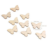 TINKSKY 50pcs Wooden Butterfly Shapes Craft Blank, Natural Unfinished Cutout Shape Wooden