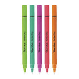Paper Mate Handwriting Round Pens, Washable Black Ink, Fun Barrel Colors, 5 Count (2017526)