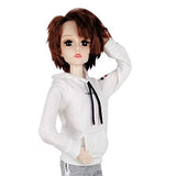 EVA BJD 1/3 SD Doll 24 inch Ball Jointed Dolls with Sportywear Hair Shoes and Makeup White Fitness Boy Doll