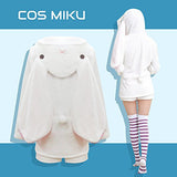 KINOMOTO Anime Costume Outfit Cosplay Rabbit Ears Hoodie Coat and Shorts Set (Top and Shorts)