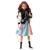 Barbie Signature @BarbieStyle Fully Posable Fashion Doll (Brunette) with 2 Tops, Skirt, Jeans, Jacket, 2 Pairs of Shoes & Accessories, Gift for Collectors