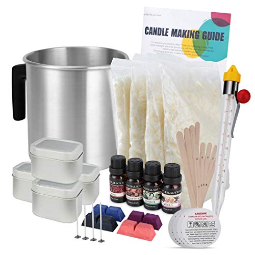 Candle Making Kit Supplies,Scented Organic Soy Wax Candle Making Kit with Essential Oils for Adults Beginners Adult DIY Crafts