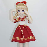 HMANE BJD Dolls Clothes for 1/4 BJD Dolls, 3Pcs Cute Sailor Dress for 1/4 BJD Dolls (No Doll)