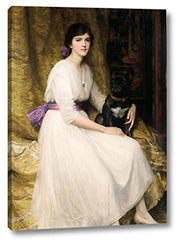Portrait of The Artist's Niece, Dorothy by Frank Dicksee - 16" x 22" Gallery Wrap Giclee Canvas Print - Ready to Hang