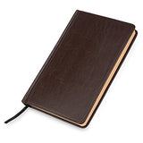 Samsill 22350 Antique Classic Size Writing Notebook, Hardbound Cover, 5.25 Inch x 8.25 Inch, 100 Vintage Look Ruled Sheets (200 Pages), Dark Brown (Diary, Journal)
