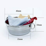 Lumumi 1:12 Mini Washtub Mini Dolls House Accessory Miniature Dollhouse Room Decor