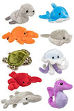 Wildlife Tree (9 Pack) Ocean Mini 4 Inch Stuffed Animals, Ocean Animal Toys