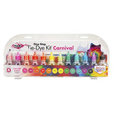 Tulip One-Step Tie-Dye Kit Carnival, Ultra Results All-in-1 Starter Kit for Fun Fashion Designs, 12 Colors