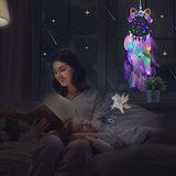 Bienbee DIY Dream Catcher Kit Unicorn Dream Catcher Wall Decor DIY Craft Kit for Kids 3M Long Led Dream Catcher Perfect Handmade Gifts for Age 6 and Above