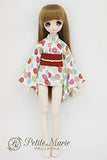 Petite Marie Japan for 1/4 Doll 16 inch 40cm MDD (Mini Dollfie Dream) MSD BJD Mini Kimono Hikara Kogiku Chirimen White Red Belt [No.0083] Clothes Only not Include Doll