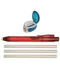 Faber-Castell Pen Mechanical Stick Retractable Eraser Set with 2 Extra Refills + 1 FREE
