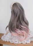 softgege (17.5-19CM) BJD Doll Hair Wig 1/4 MSD AOD DF DZ DOD LUTS / Gray-Pink FBE123