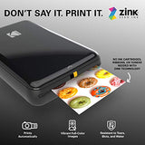 Kodak 2"x3" Premium Zink Photo Paper (100 Sheets) & Printomatic Digital Instant Print Camera - Full Color Prints On ZINK 2x3" Sticky-Backed Photo Paper (Grey) Print Memories Instantly