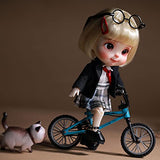 KSYXSL 1/12 BJD Dolls 13.5Cm 5.3" Deluxe Collector Doll Ball Jointed Doll with Full Set Clothes Socks Shoes Wig Makeup Glasses, Best Gift for Girls (Gift Wrapped)