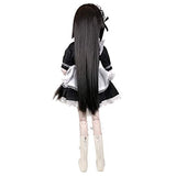 EVA BJD Dolls Black Maid 1/3 60cm Ball Jointed Doll Handmade Makeup Dress, White Boots, Wigs Full Set