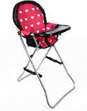 New York Doll Collection Dolls Mega Play set with Dolls High Chair, 3-1 Doll Bouncer and Pack N Play Pink for 18-inch Dolls