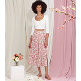 Simplicity Misses' Skirt Sewing Pattern Kit, Code S9472, Sizes 16-18-20-22-24, Multicolor