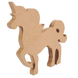 Unfinished Wood Cutout - 6-Pack Unicorn Shaped Wood Pieces for Wooden Craft DIY Projects, Home