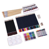 Professional Art Set,Art Supplies in Portable Wooden Case,83 Piece Deluxe Art Set for Painting & Drawing,Art Kit for Kids,Teens and Adults/Gift