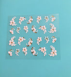 ALLYDREW Fingernail Stickers Nail Art Nail Stickers Self-Adhesive Nail Stickers 3D Nail Decals - Bows, Hearts & Flowers (3 Designs/6 Sheets)