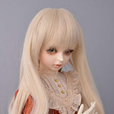 Doll Wig for 1/3 BJD Doll Wig Girls Gift Temperature Synthetic Fiber Long Straight Synthetic Hair